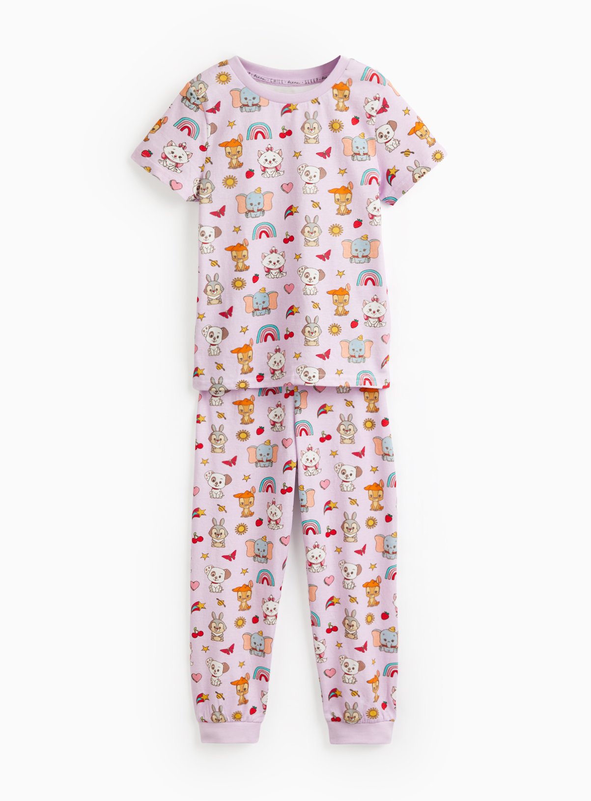 Lilac Disney Print Short Sleeve Pyjama Set