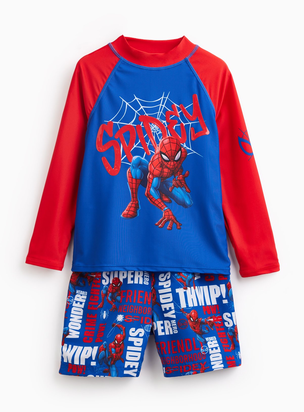 Spiderman Rash Vest & Shorts Swim Set 