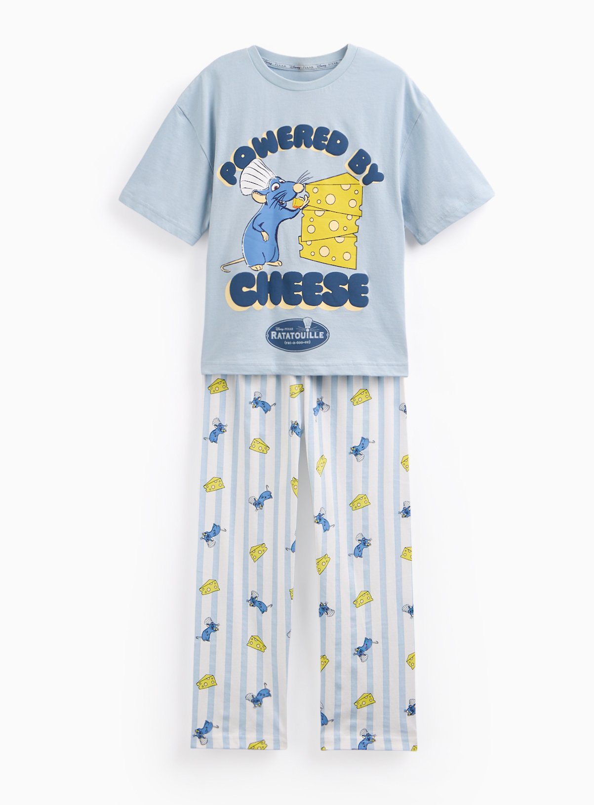 Blue Ratatouille Print Pyjamas 3-4 years