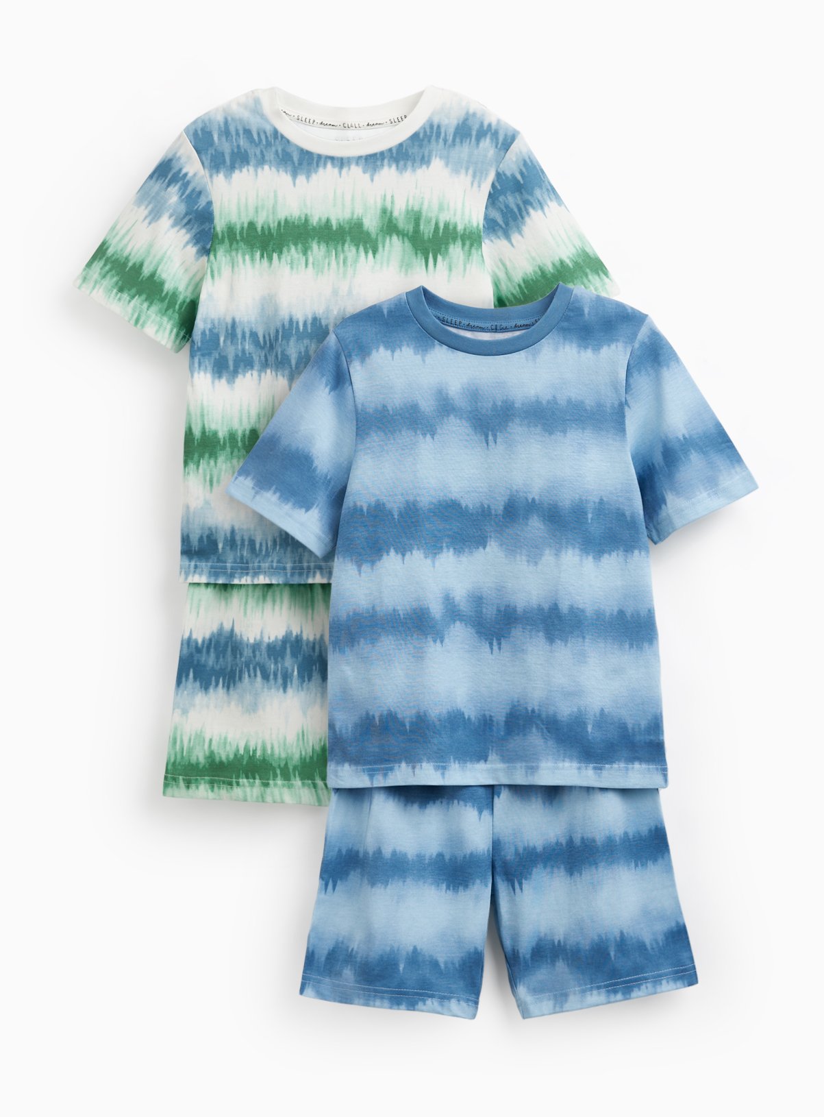 Tie Dye Shortie Pyjama Sets 2 Pack 9-10 years