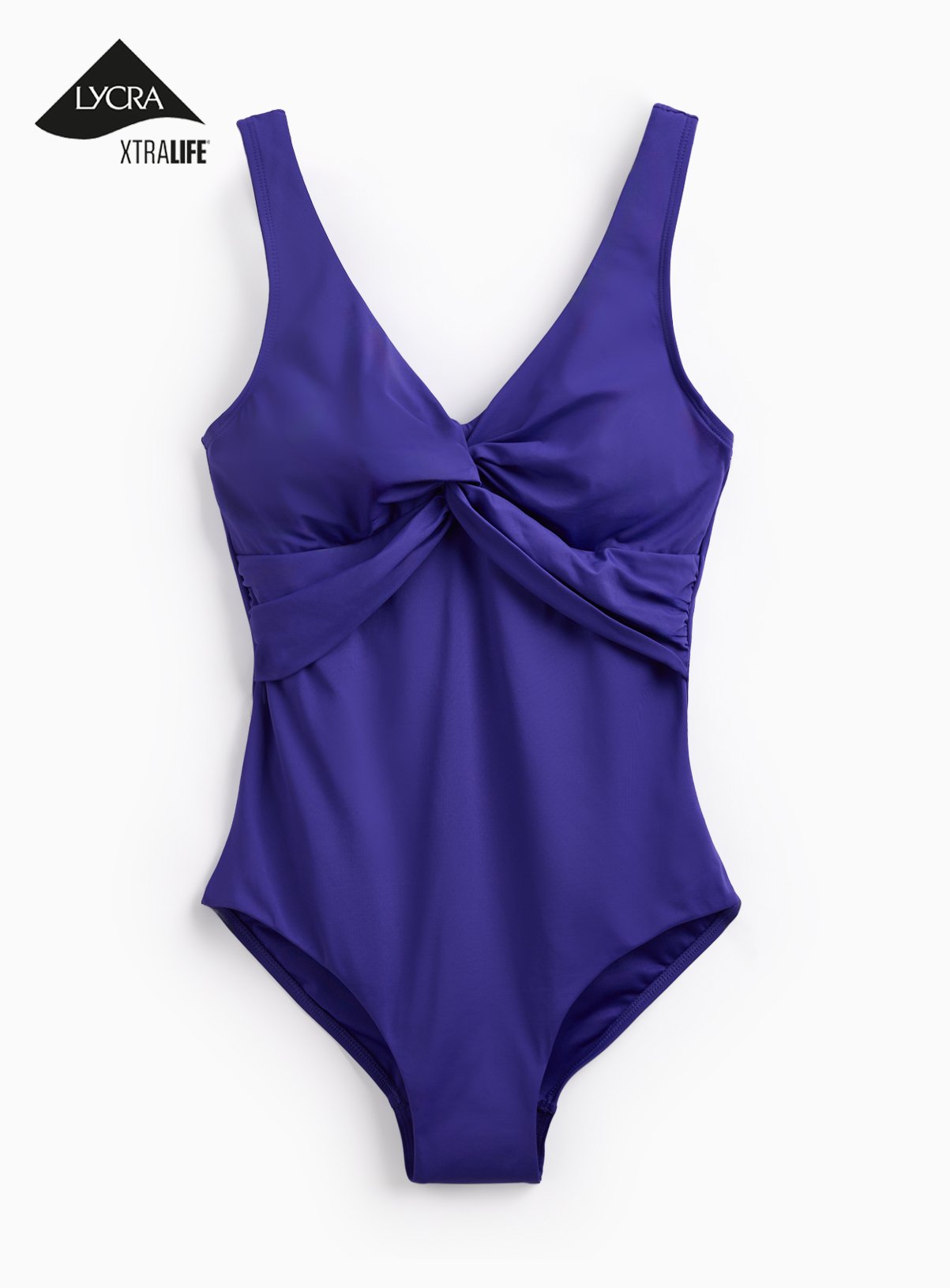 Blue Twist Front Swimsuit 