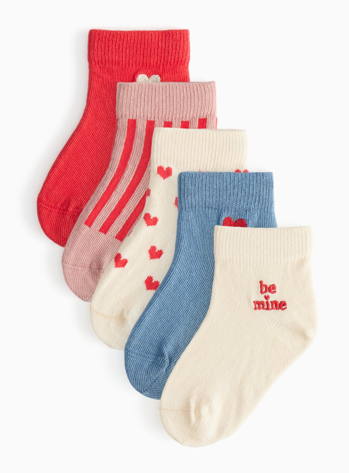 Valentine's Heart Socks 5 Pack 