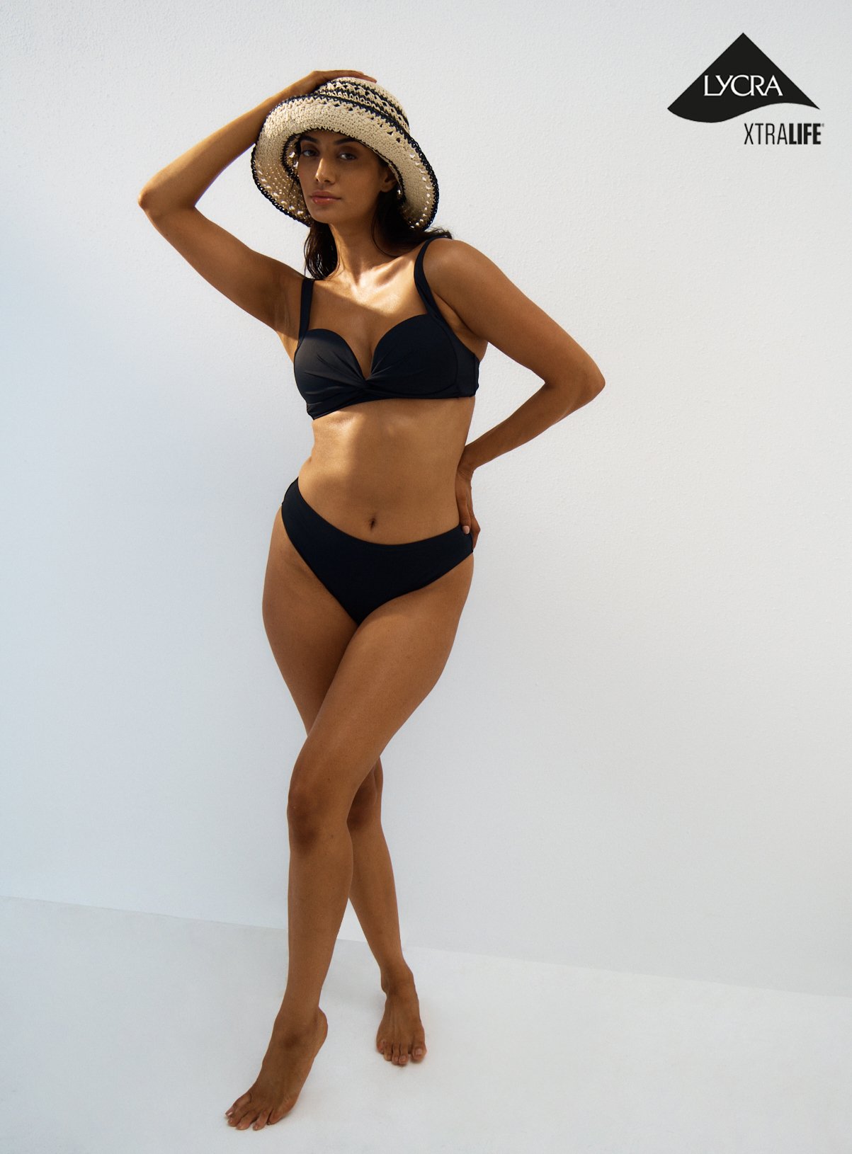 Black High Leg Bikini Bottoms 14