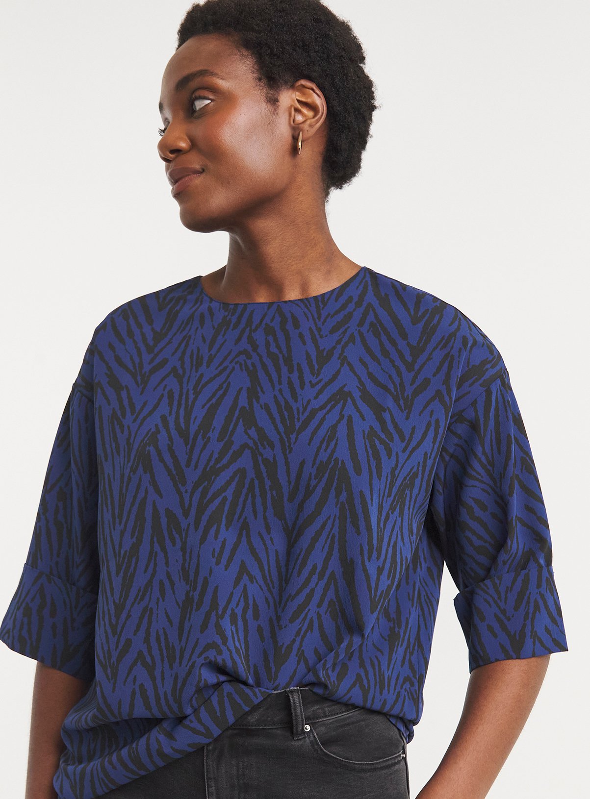 JD WILLIAMS Half Sleeve Boxy Top 