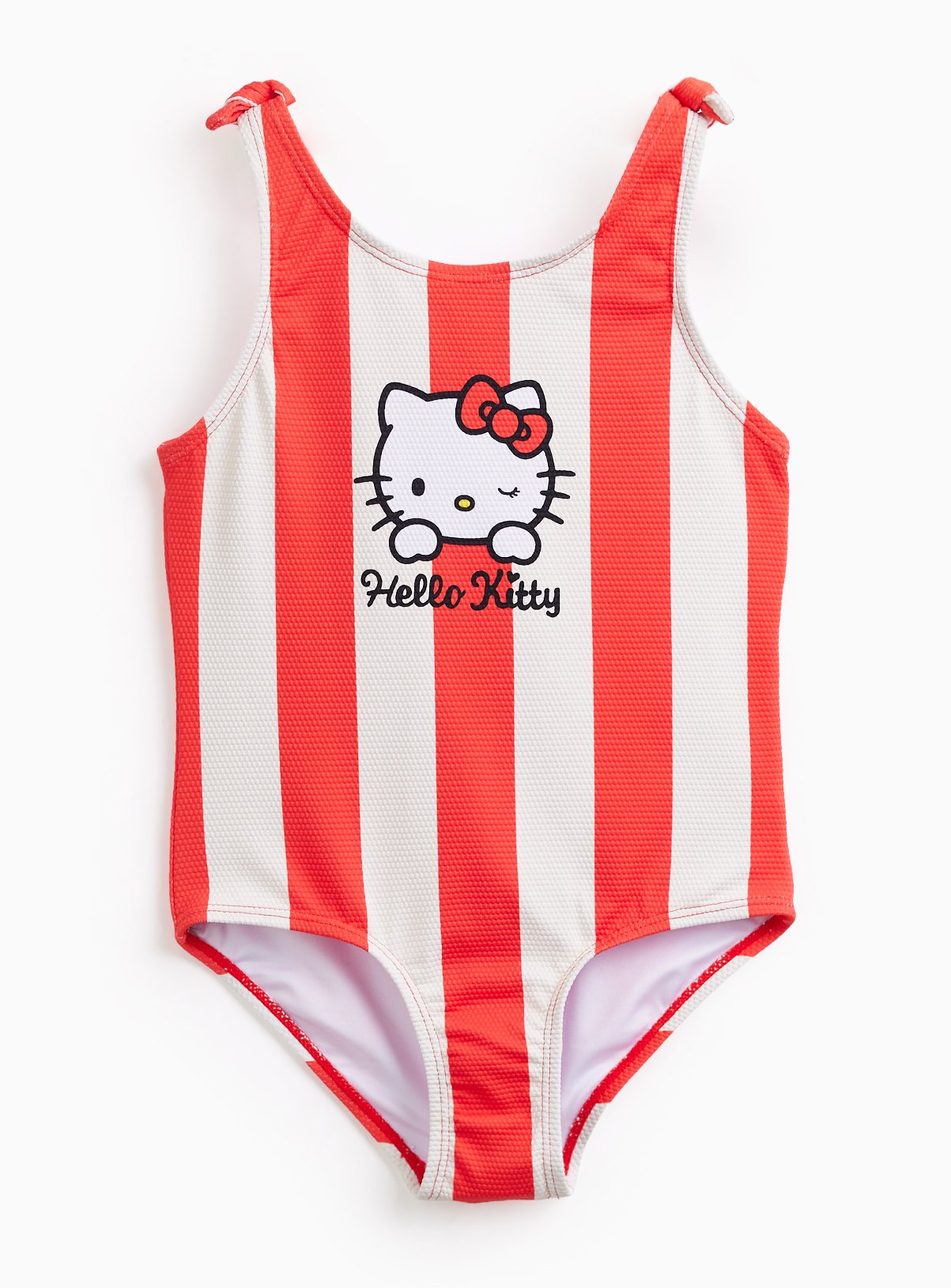 Red Striped Hello Kitty Swimsuit 2-3 years