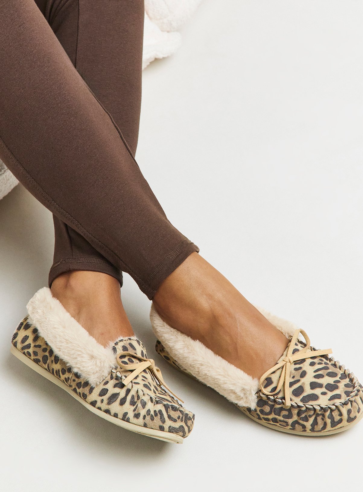 JD WILLIAMS Classic Suede Moccasin Slipper Wide Fit 