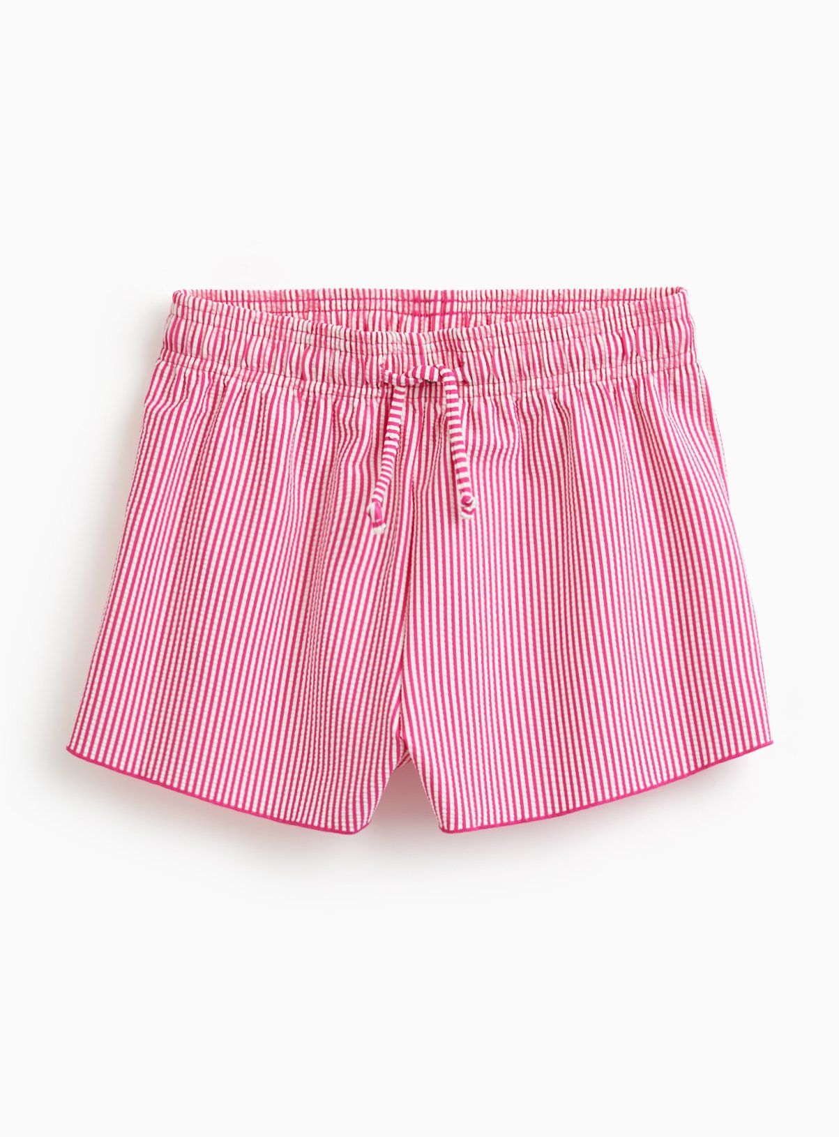 Pink Striped Seersucker Swim Shorts 