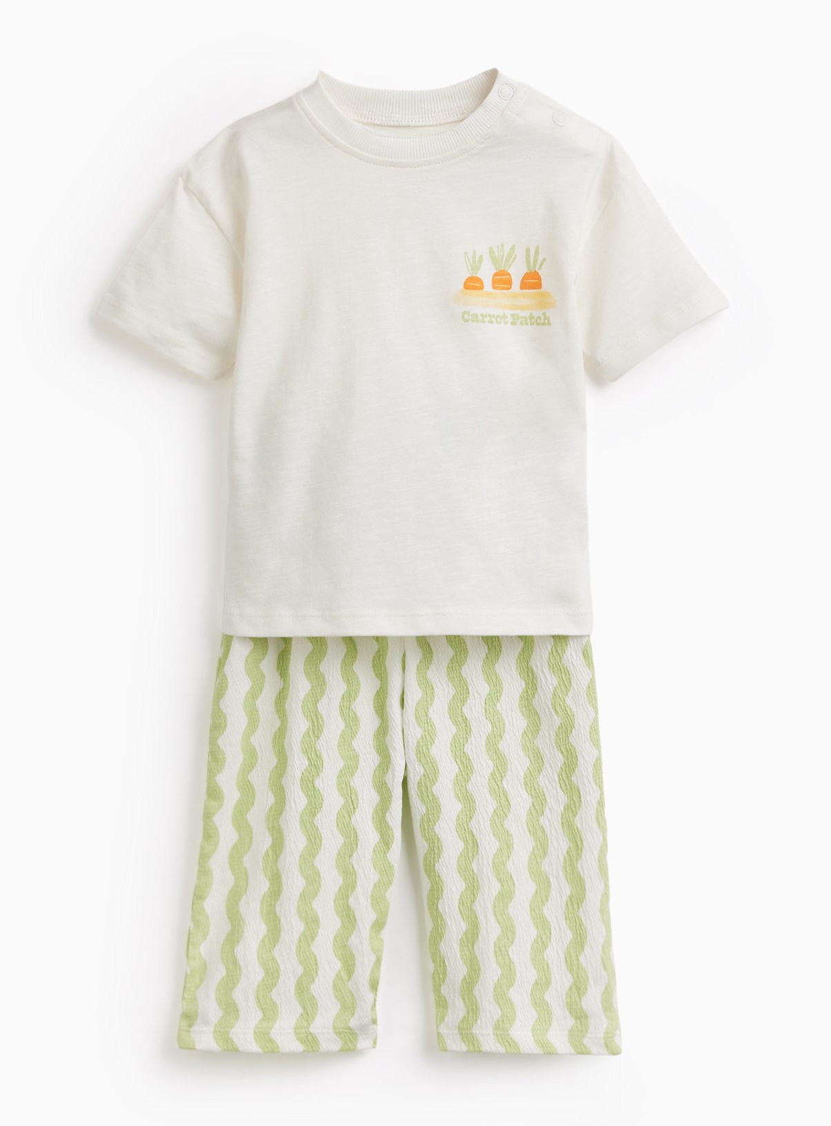 Green Easter Tee & Wiggle Stripe Trouser Set 9-12 months