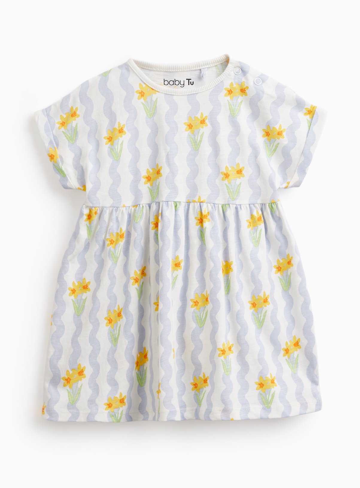Easter Blue Stripe Dress 12-18 months