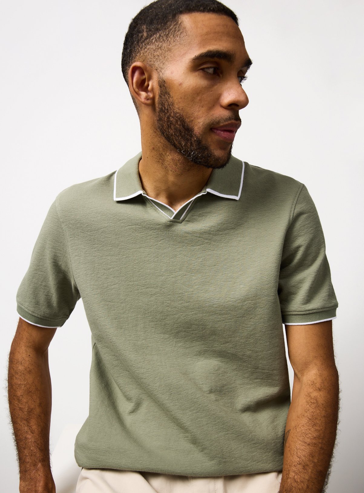 Green Trophy Neck Polo Shirt XXL