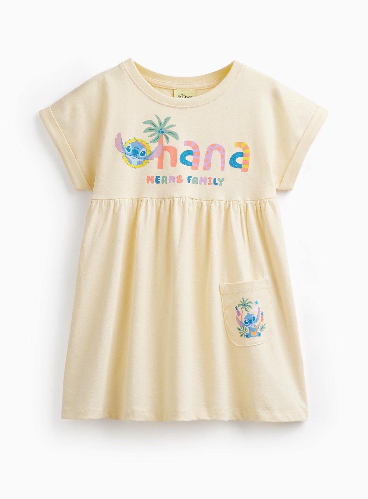 Cream Lilo & Stitch Print Jersey Dress 5-6 years