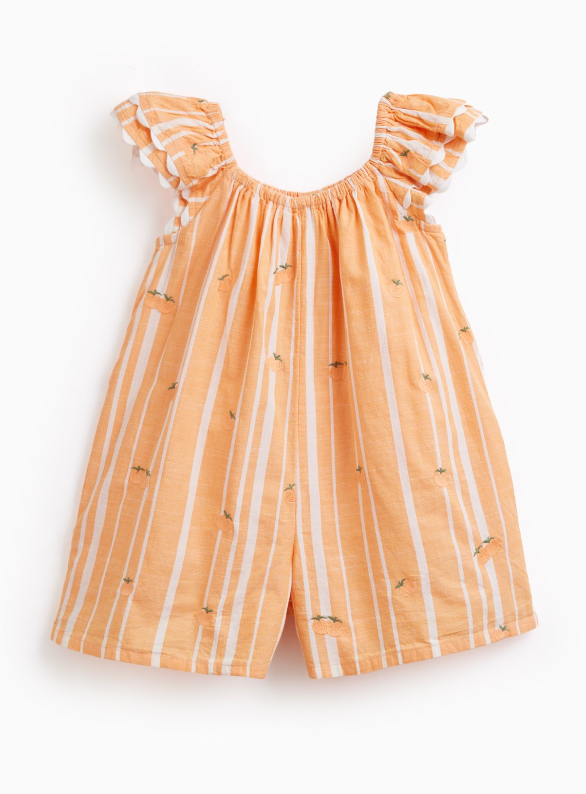 Orange Stripe Culotte Playsuit 