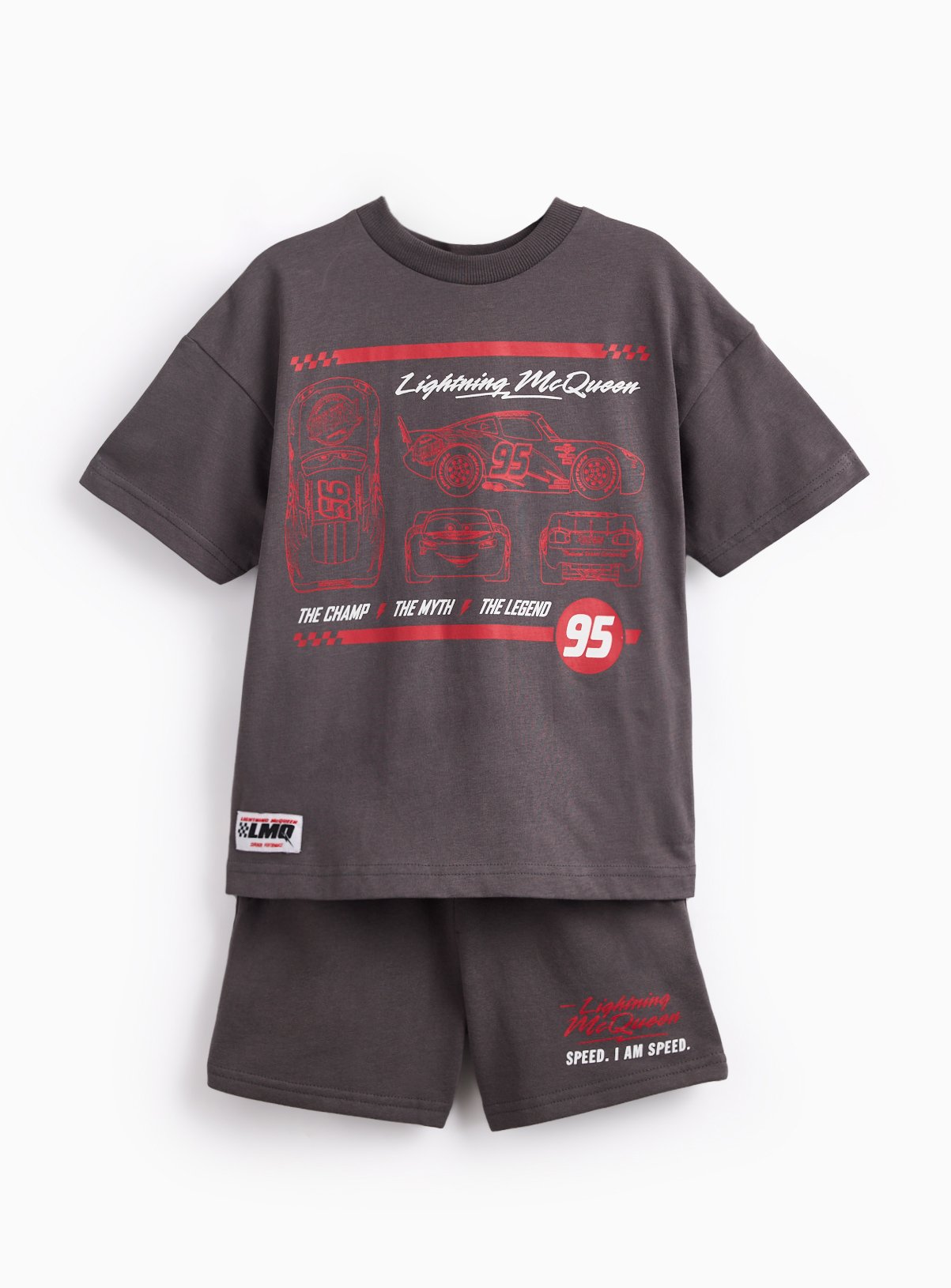Black Lightning McQueen T-Shirt & Shorts Set 10 years