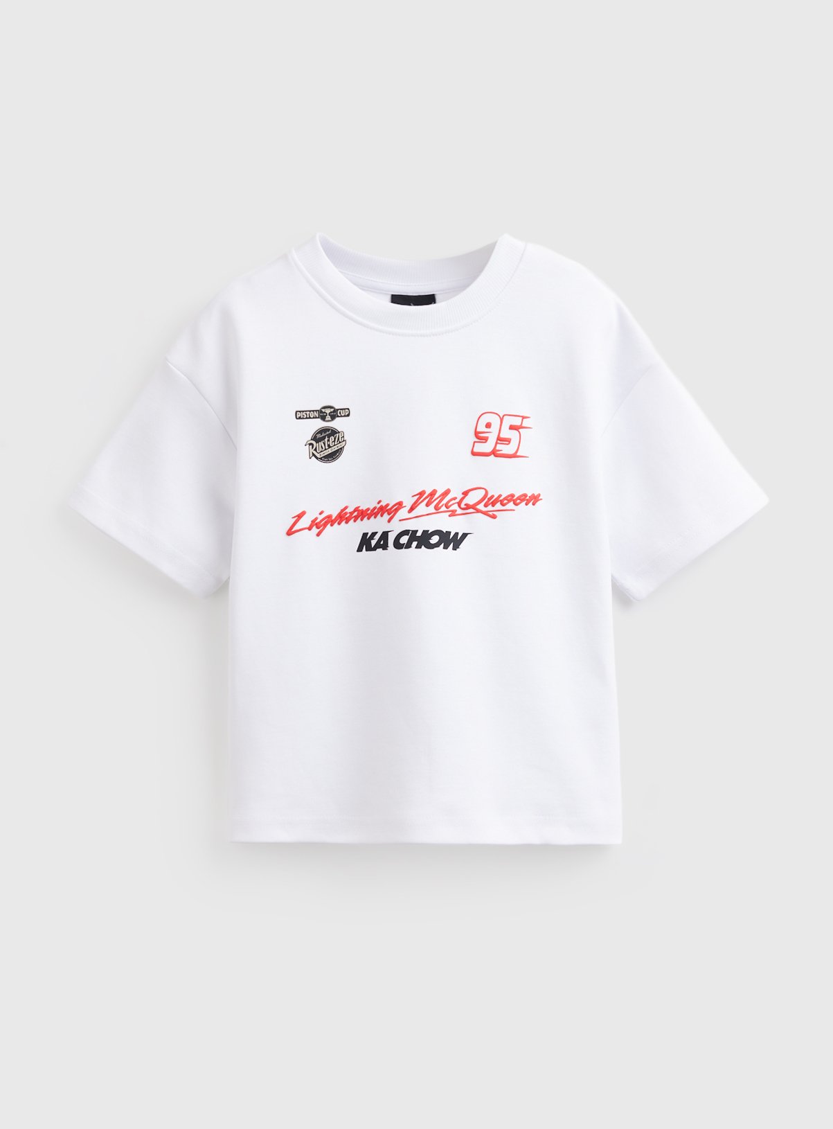 White Disney Cars Lightning McQueen T-Shirt 4 years