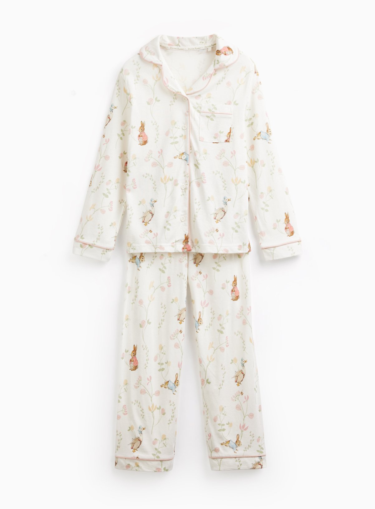Mini Me White Peter Rabbit Print Traditional Pyjamas