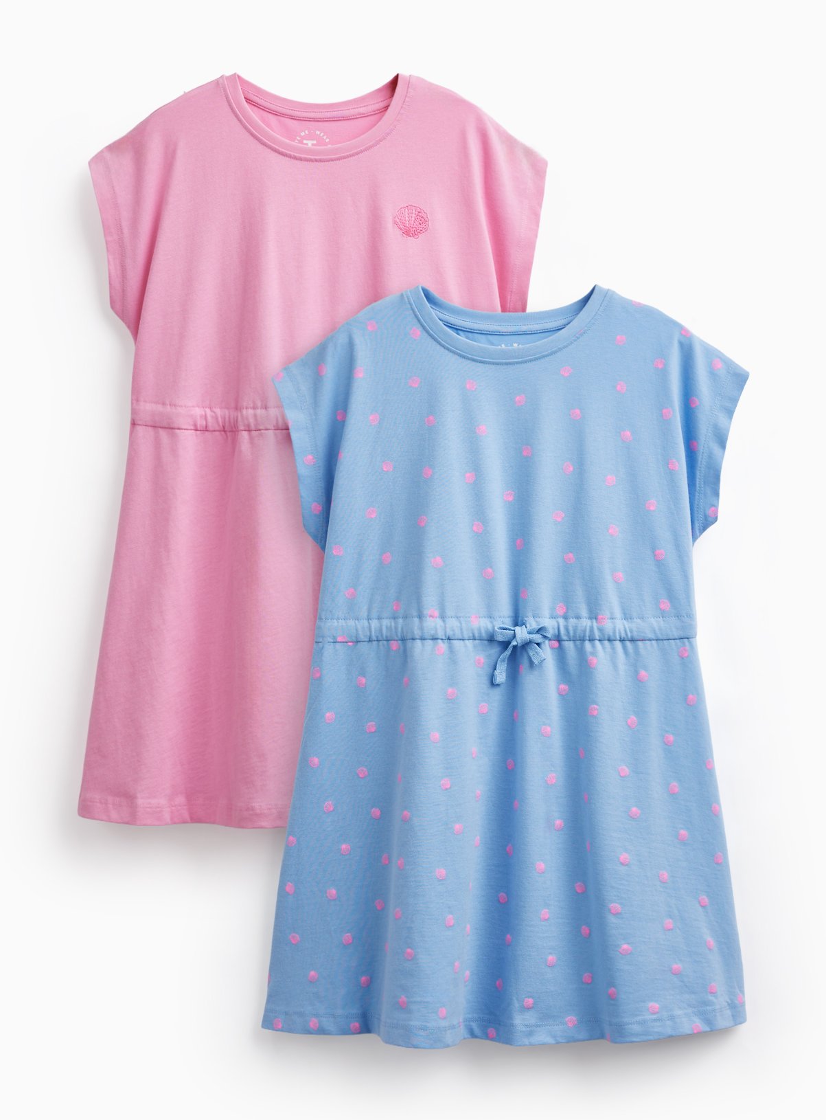 Tie Waist Jersey Dresses 2 Pack