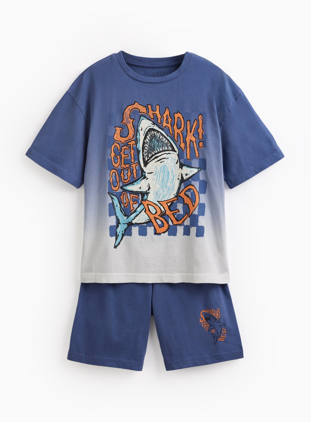 Blue Shark Graphic Shortie Pyjamas 