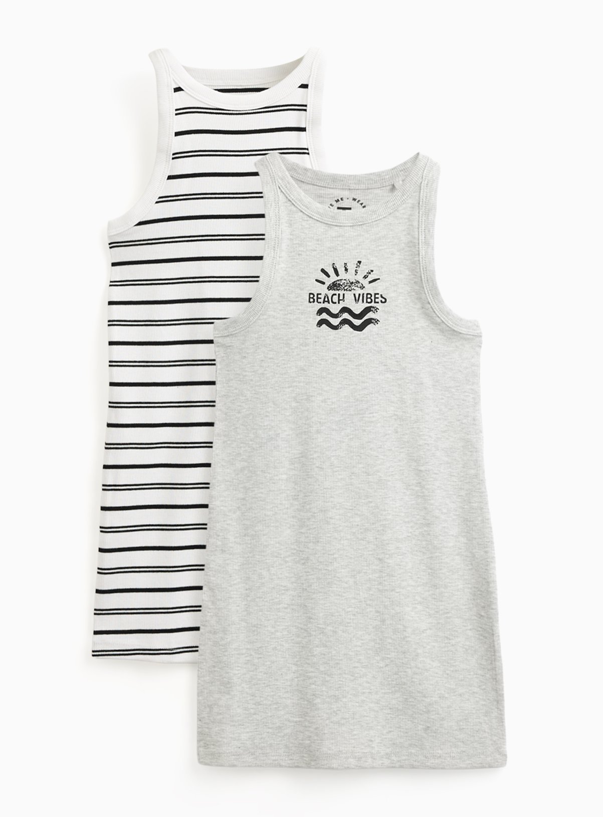 Mono Ribbed Column Dresses 2 Pack 8 years