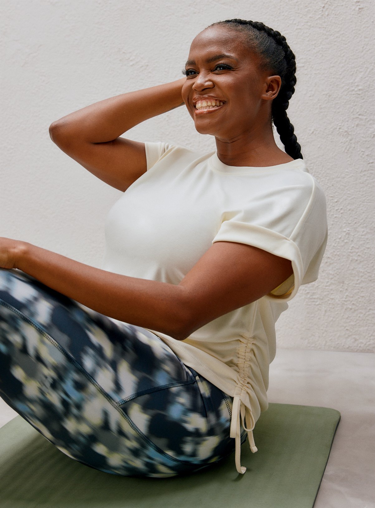 REAKTIV Plain Ruched Tee