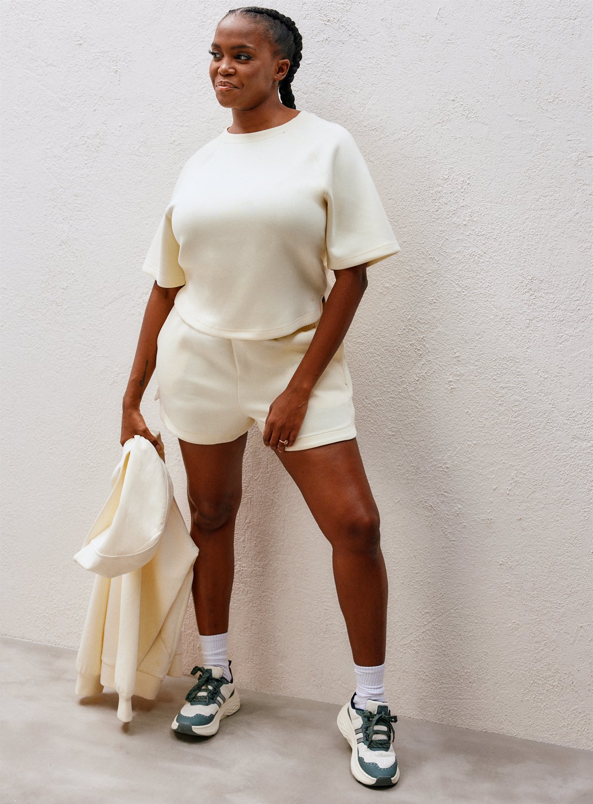 REAKTIV Yellow Luxe Scuba Shorts XS