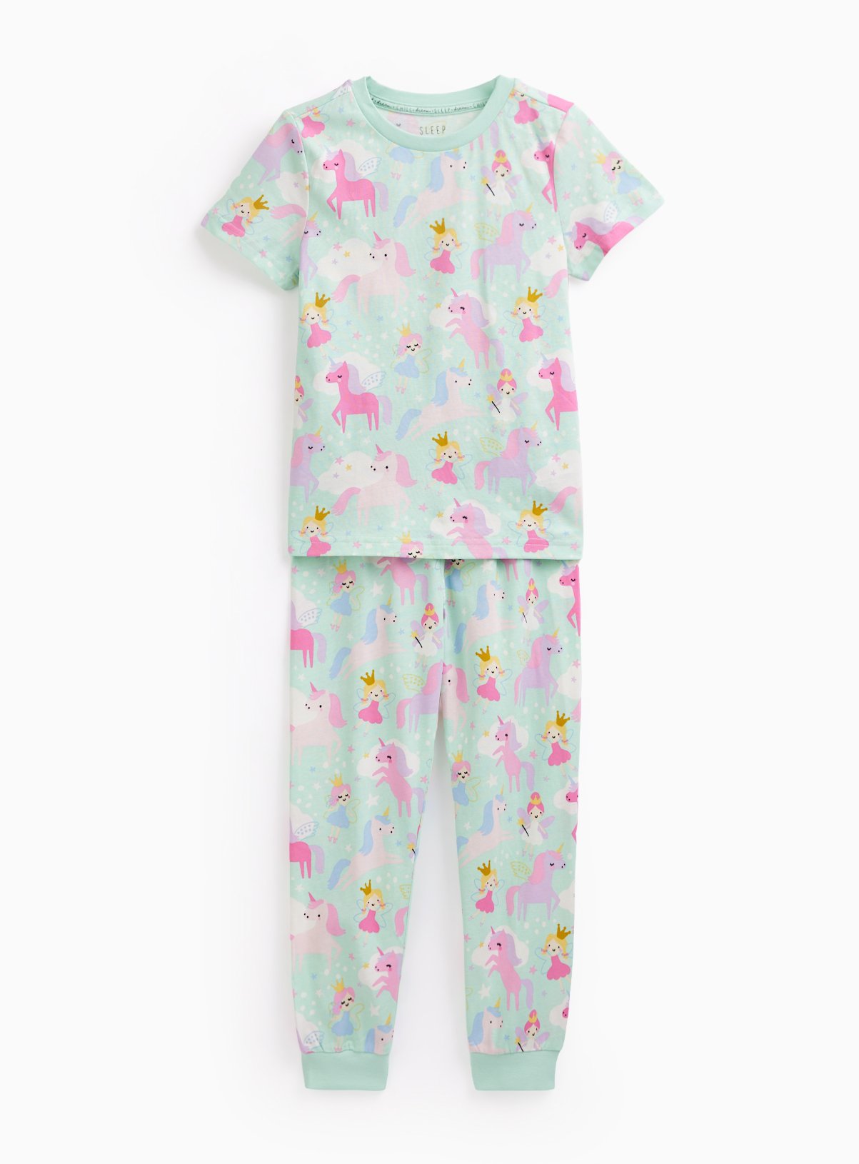 Unicorn Fairy Print Short Sleeve Pyjamas