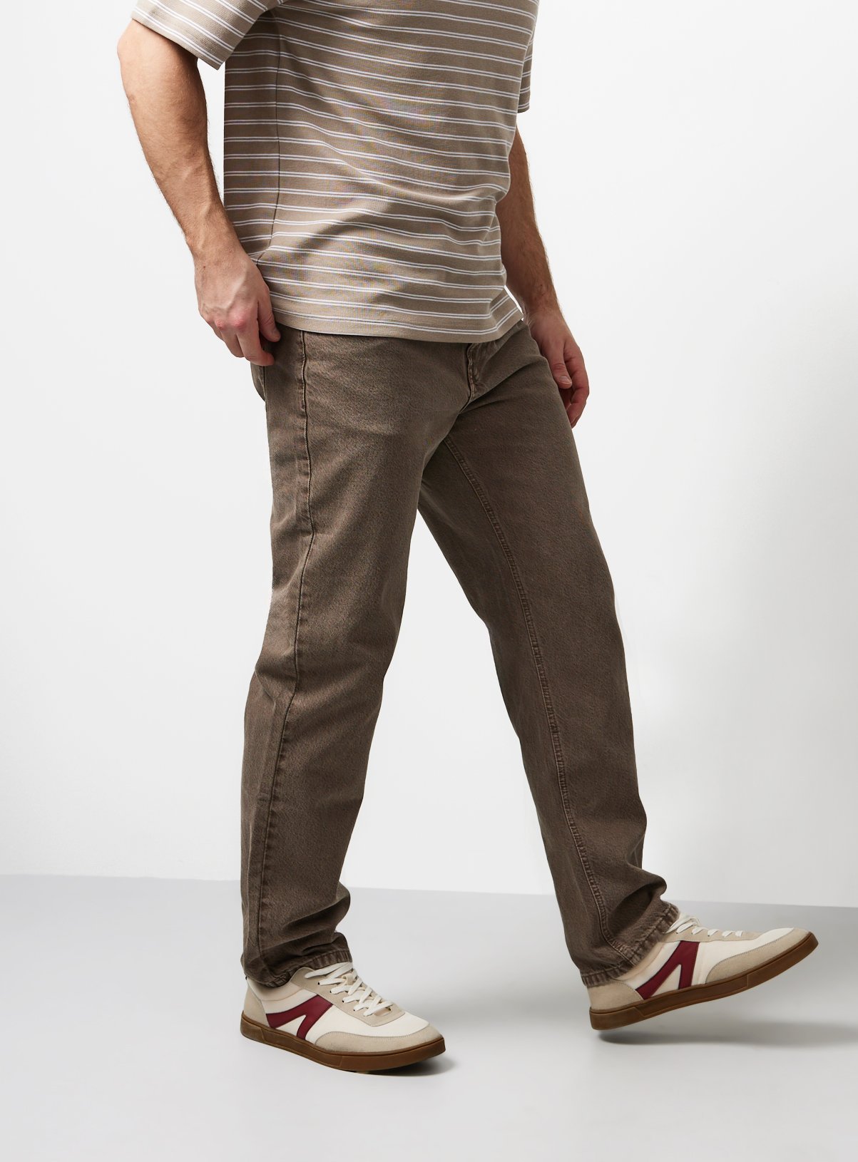 Light Brown Straight Leg Jeans 38L