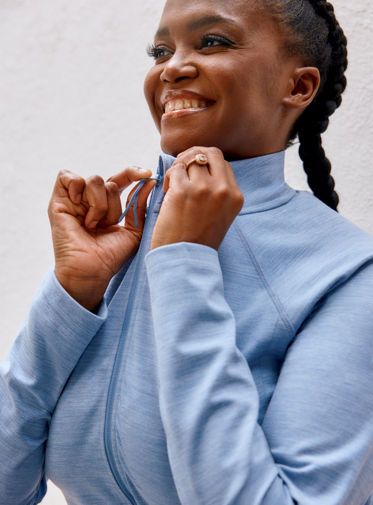 REAKTIV Blue Training Slim Fit Zip Through Jacket 