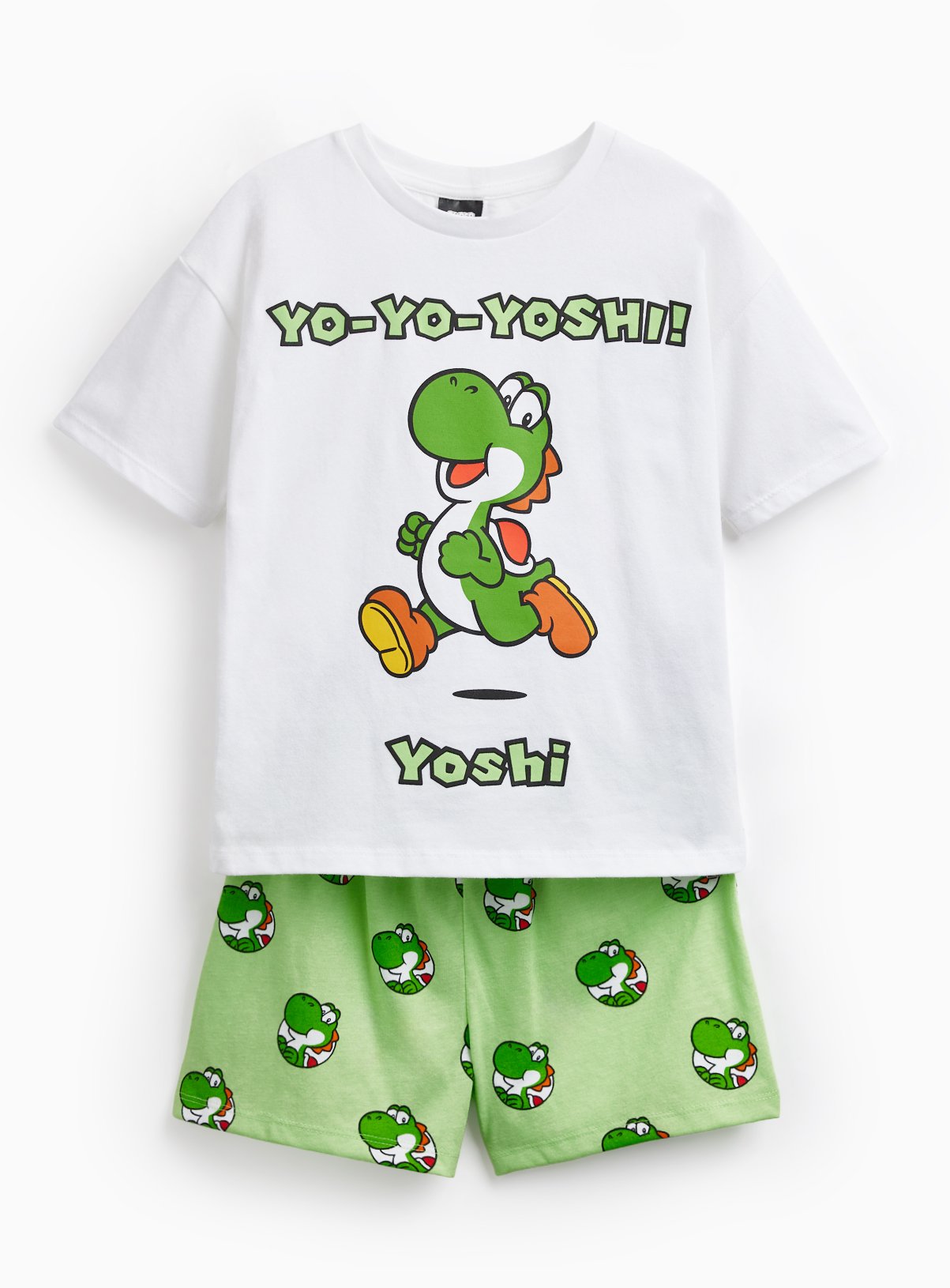 Yoshi Super Mario Print Shortie Pyjamas 9-10 years
