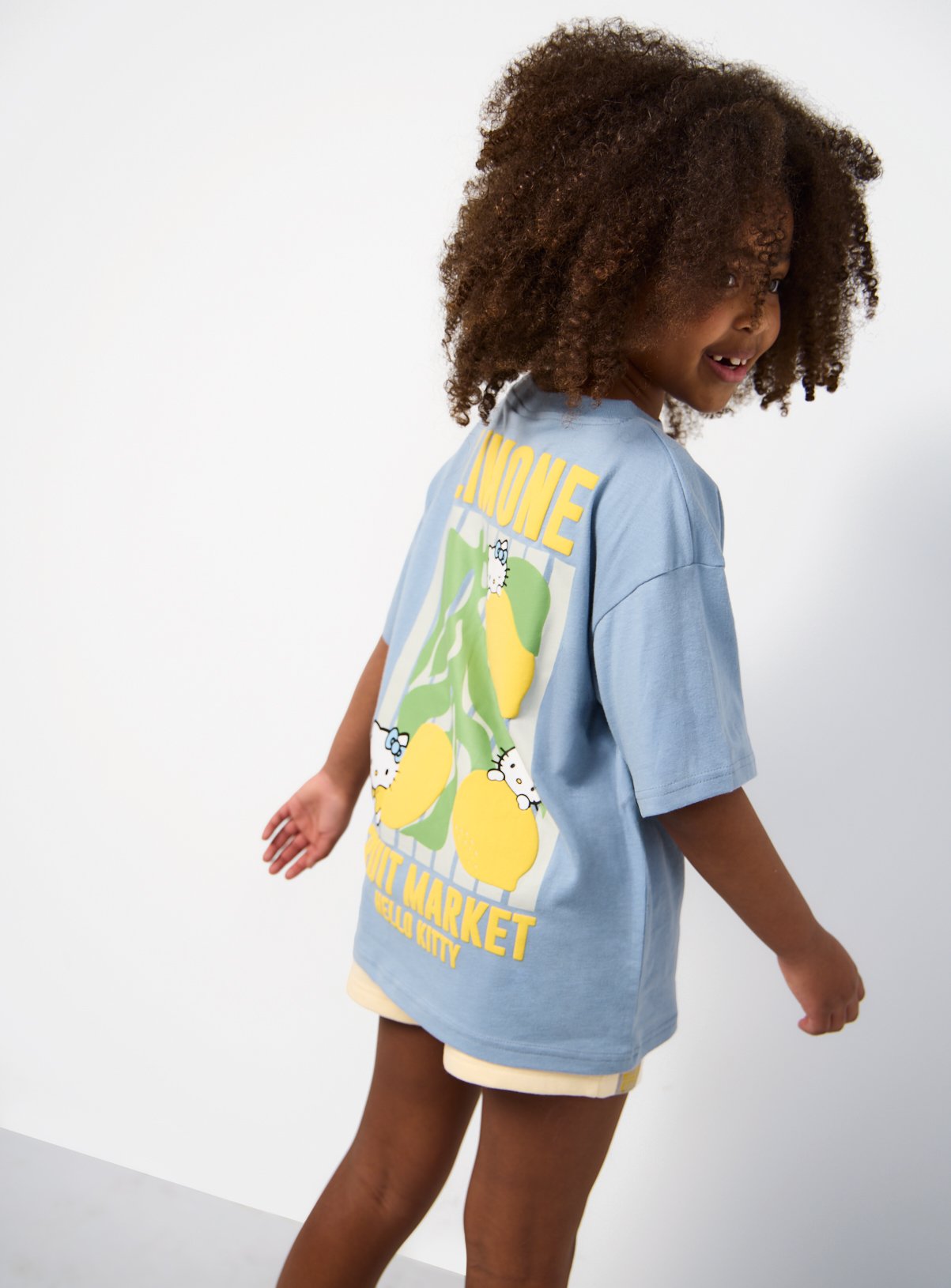 Blue Hello Kitty Lemon Graphic T-Shirt & Shorts Set 5 years