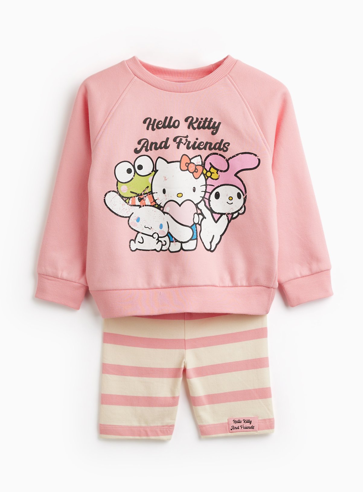 Pink Hello Kitty Sweat & Shorts Set 