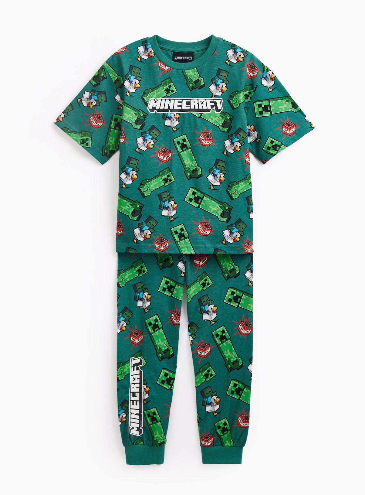 Green Minecraft Print Pyjamas 13-14 years