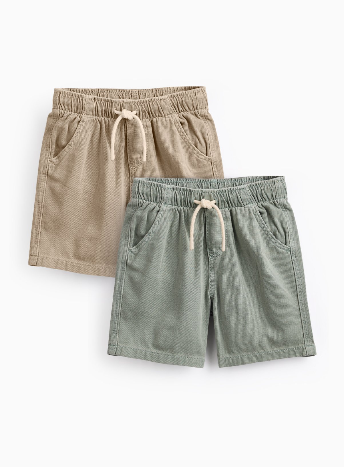 Aqua & Stone Twill Shorts 2 Pack 