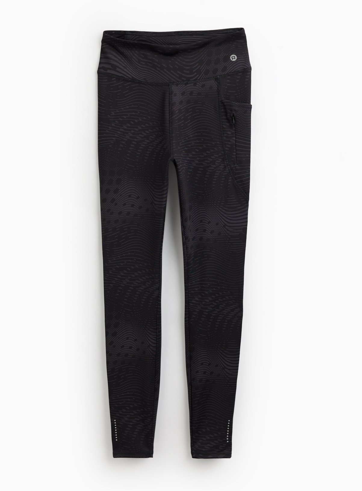 REAKTIV Black Printed Elevated Performance Legging 
