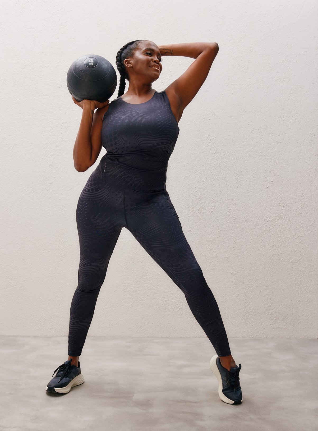 REAKTIV Black Printed Elevated Performance Legging 