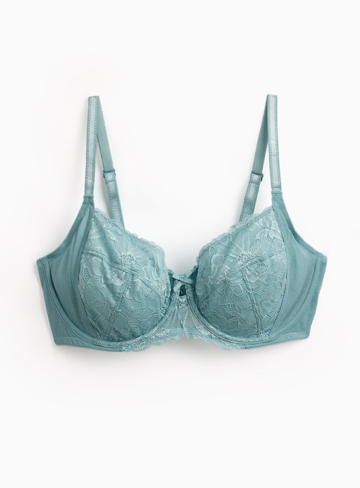 DD+ Green Fleur Lace Full Cup Underwired Bra