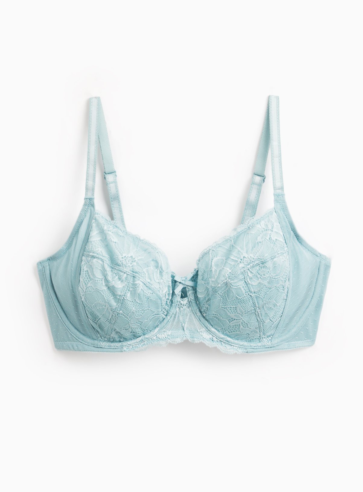DD+ Green Fleur Lace Full Cup Underwired Bra 