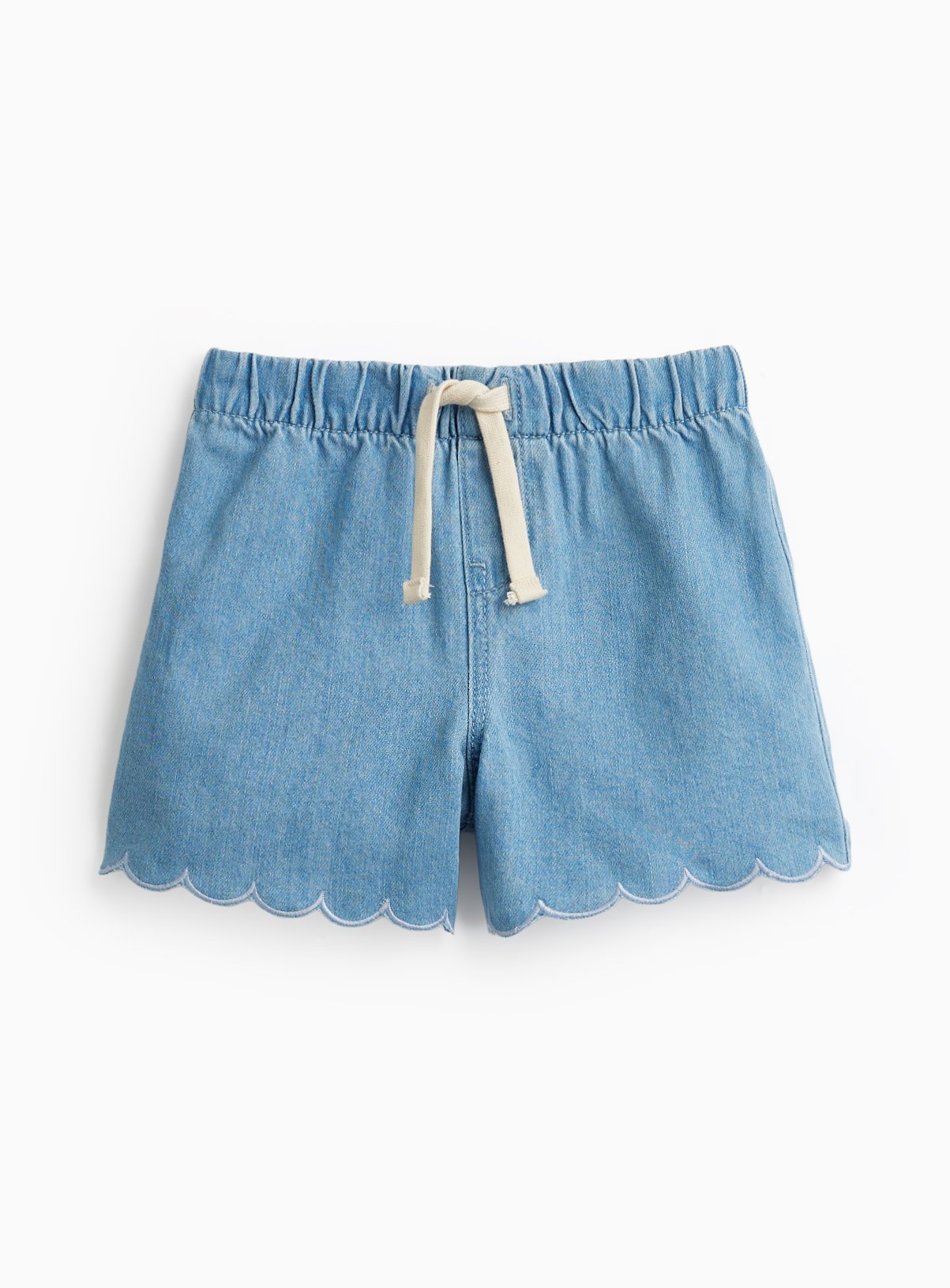 Blue Denim Pull On Shorts 