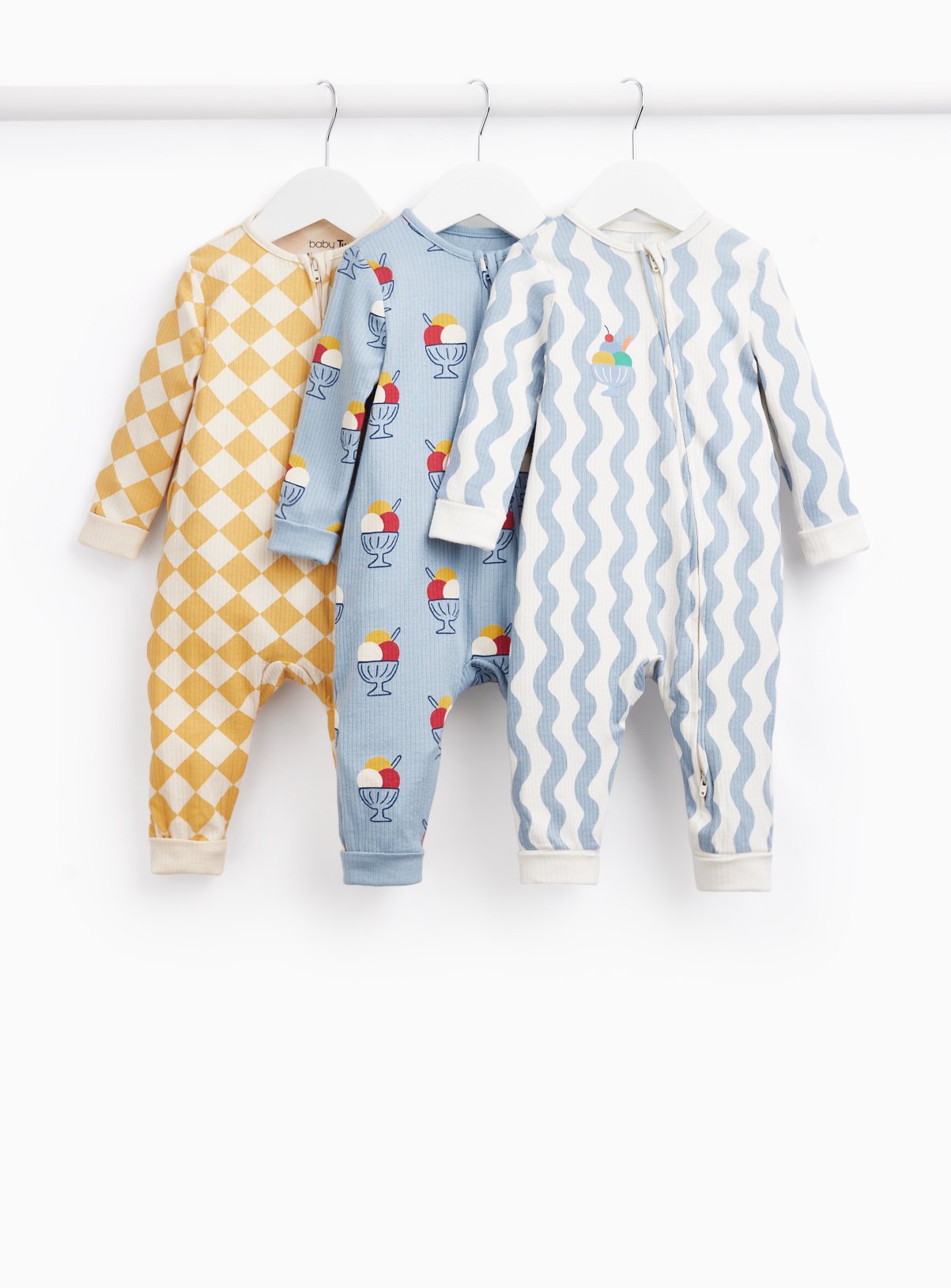 Gelato Print Sleepsuits 3 Pack 3-6 months