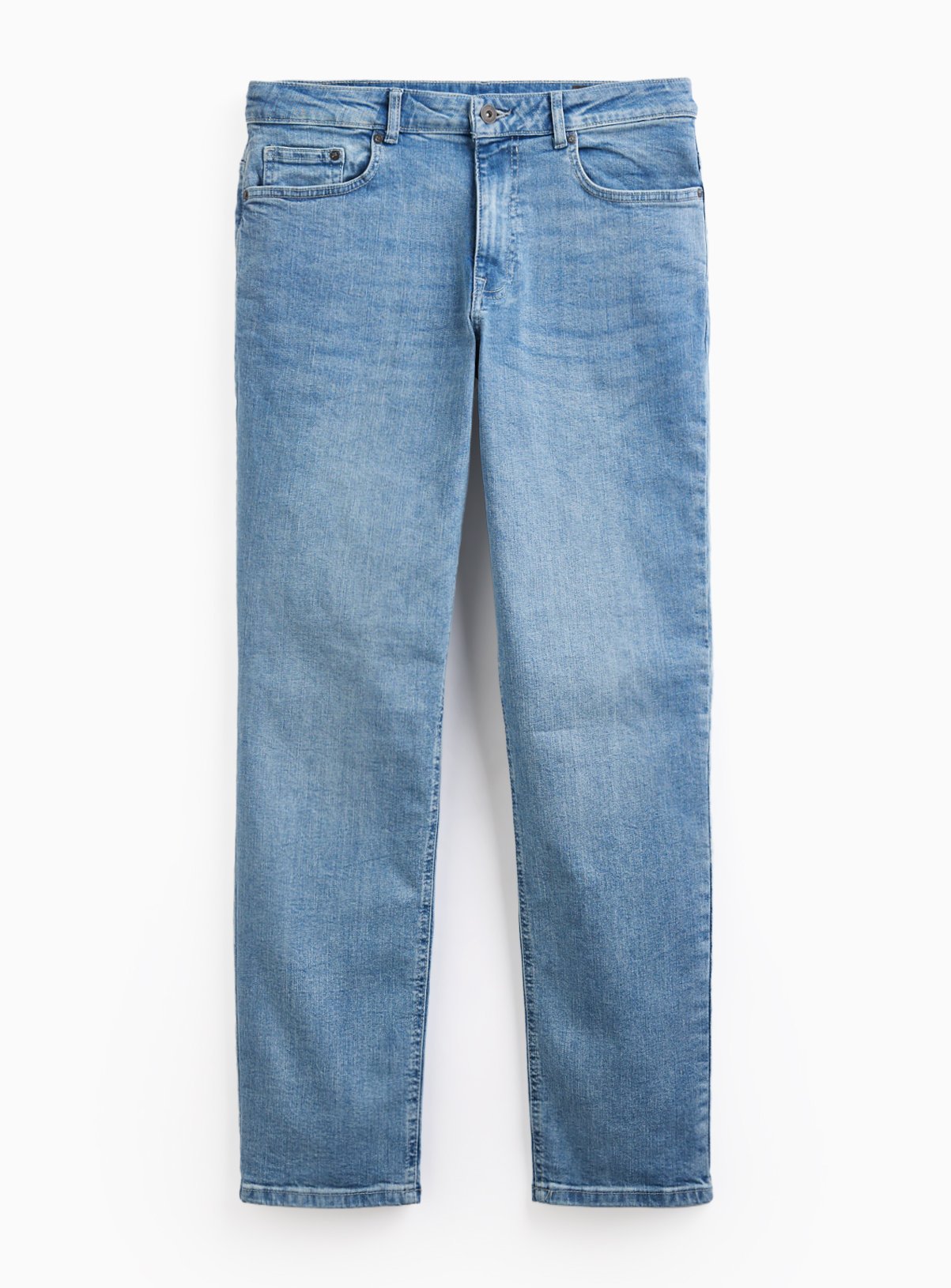 Mid Rise Straight Leg Jeans 