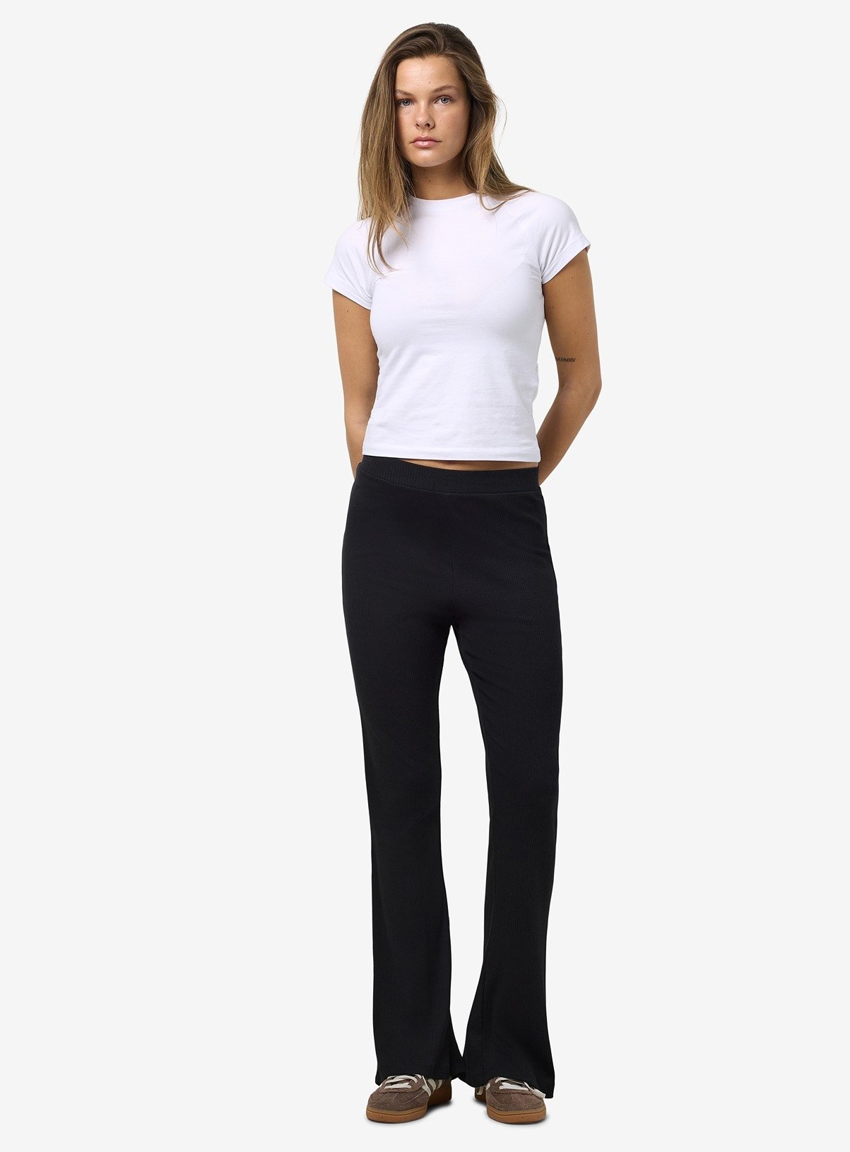 NOISY MAY High Waisted Stretch Flared Trousers