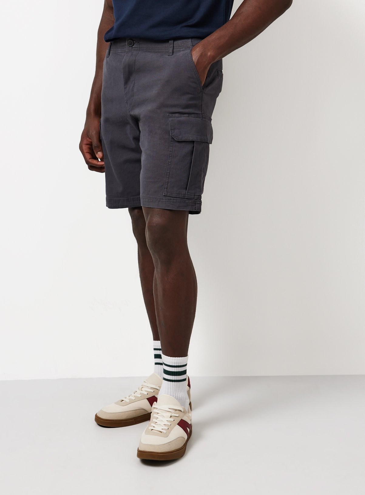 Charcoal Cargo Shorts 34