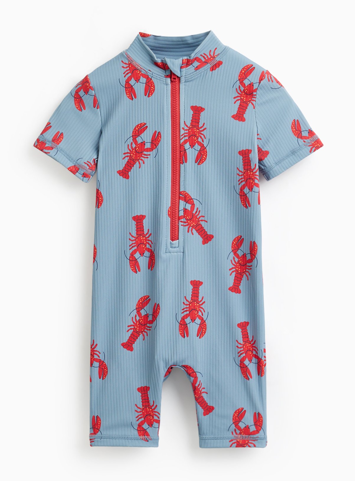 Blue Lobster Print Sunsafe Swimsuit 2-3 years