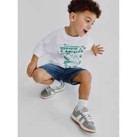 White Pizza Print T-Shirt