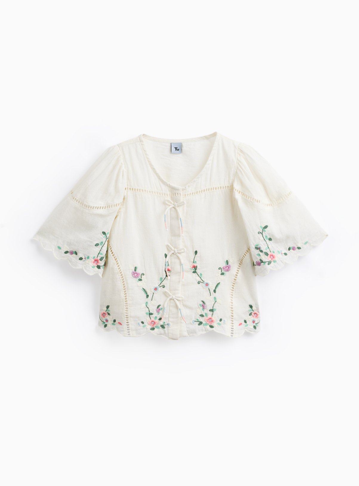 Embroidered Shirt & Denim Shorts Set 8 years