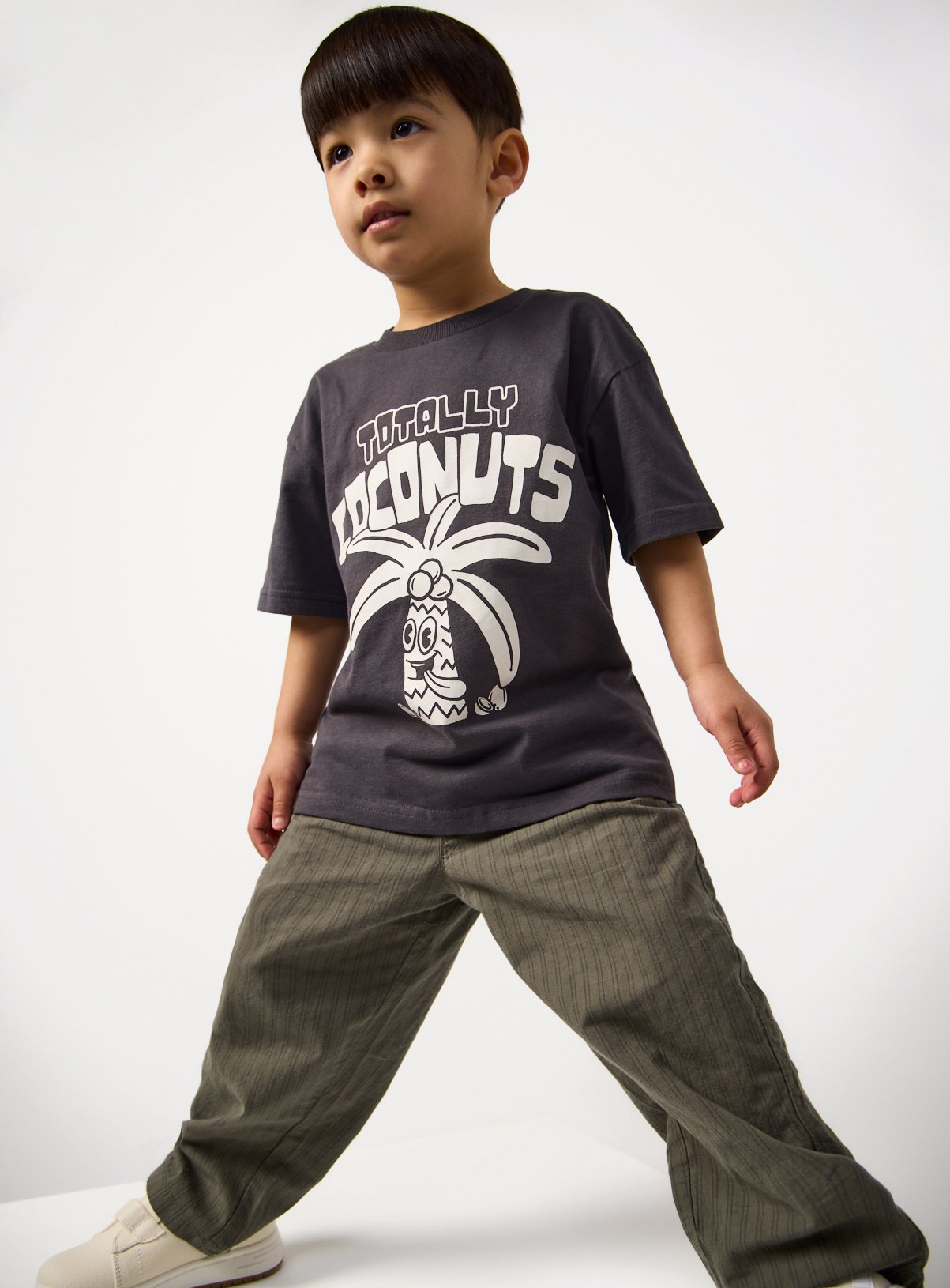 Black Totally Coconuts Graphic T-Shirt & Trousers Set