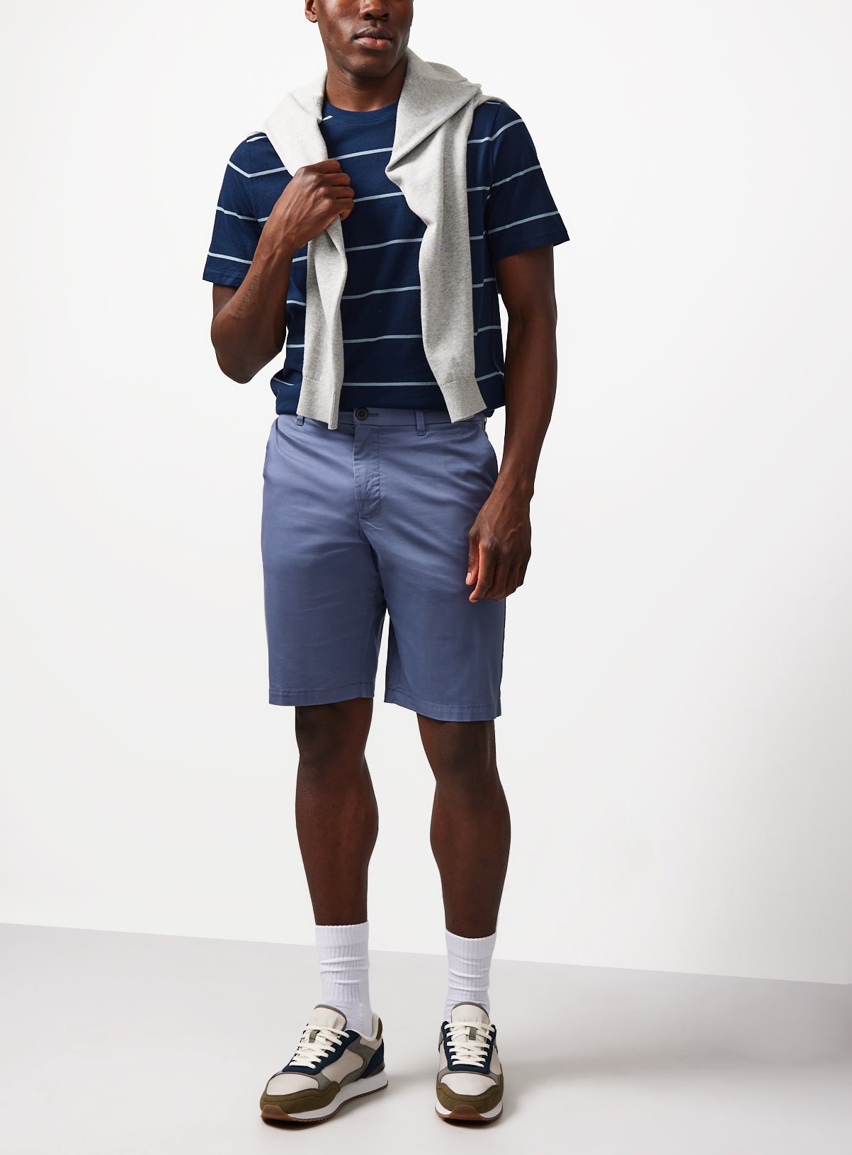 Longer Length Lightweight Chino Shorts 