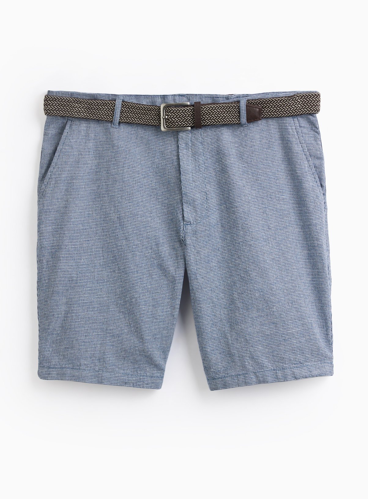 Textured Puppytooth Chino Shorts 