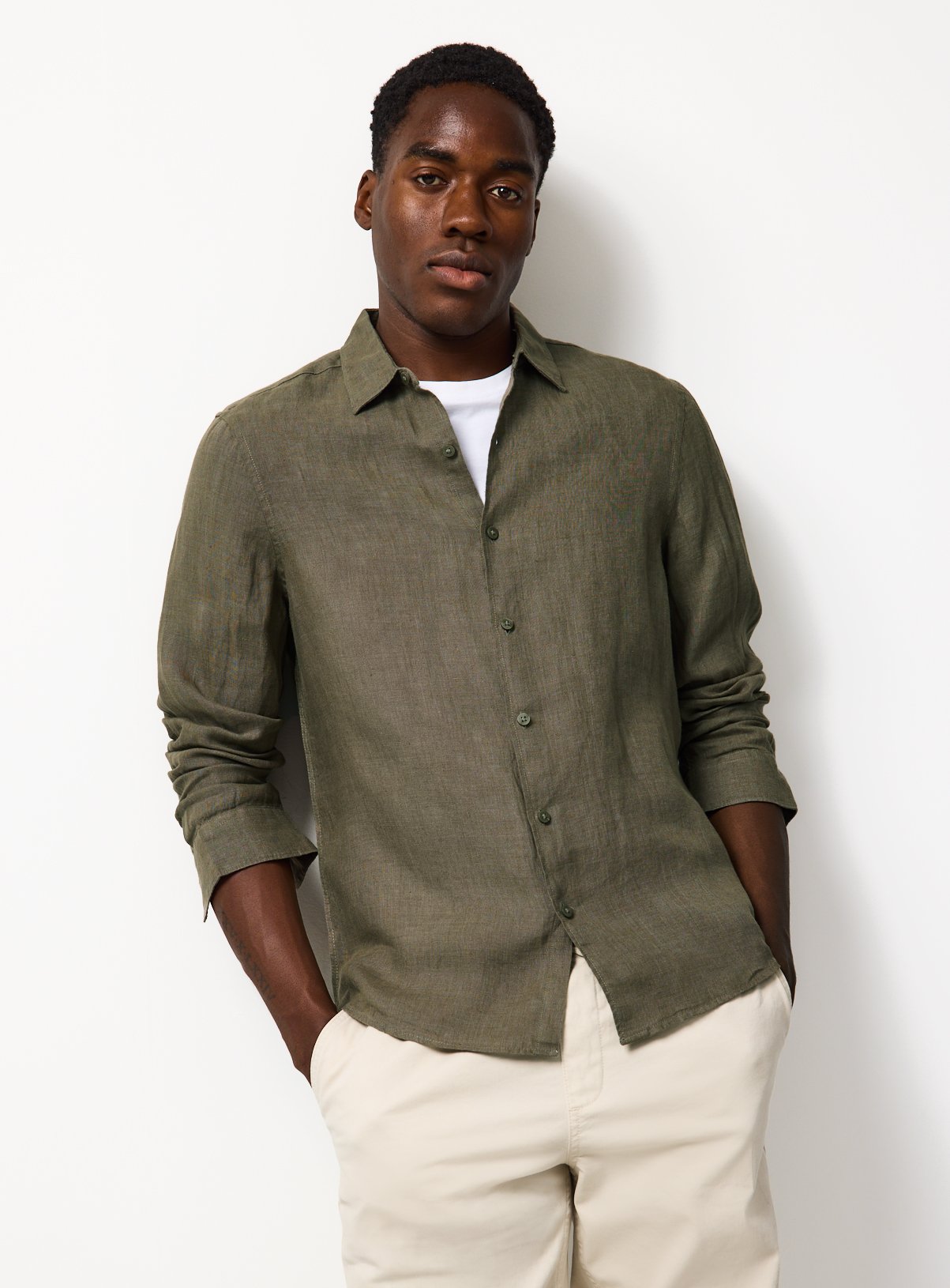 Pure Linen Long Sleeve Shirt 