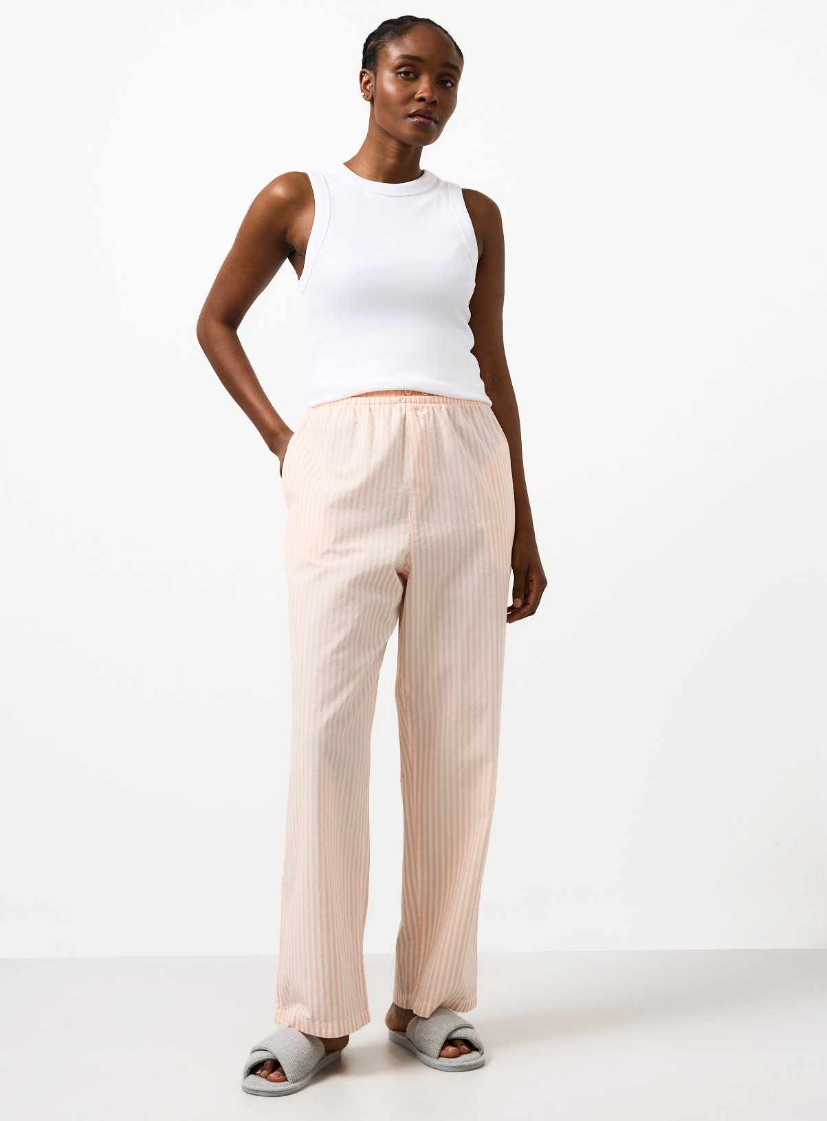 Peach Stripe Pyjama Bottoms