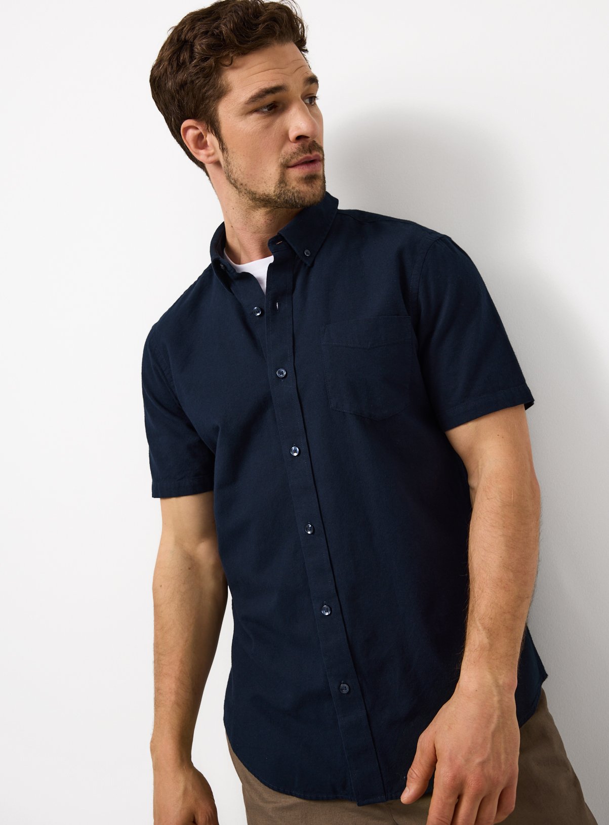 Navy Short Sleeve Oxford Shirt XXXXL